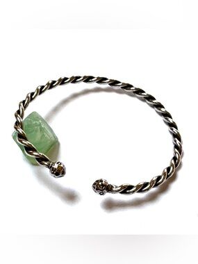 ARTISAN Cuff Bracelet Sterling Silver 20gm Rope Design XL Patina V.GOOD COND